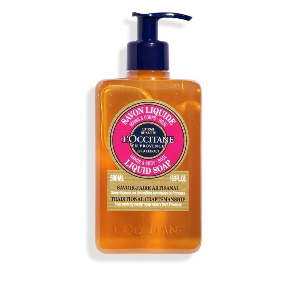 L'Occitane Limited Edition Shea Extract Rose Hand & Body Liquid Soap 500ML NEW
